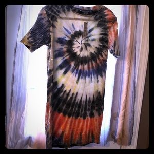 Asos sequin tye dye dress Brand new